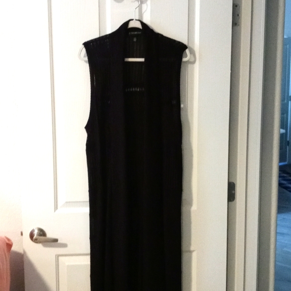 Lane Bryant Sweaters - BLACK SWEATER/VEST DUSTER SZ14/16 BY LB